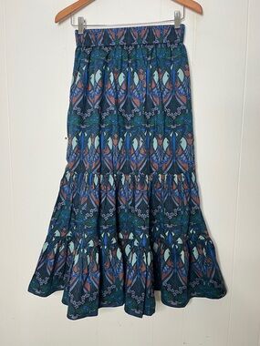Cara Cara Chase Skirt in Forest Biome Deco Tiered Midi Skirt A-line